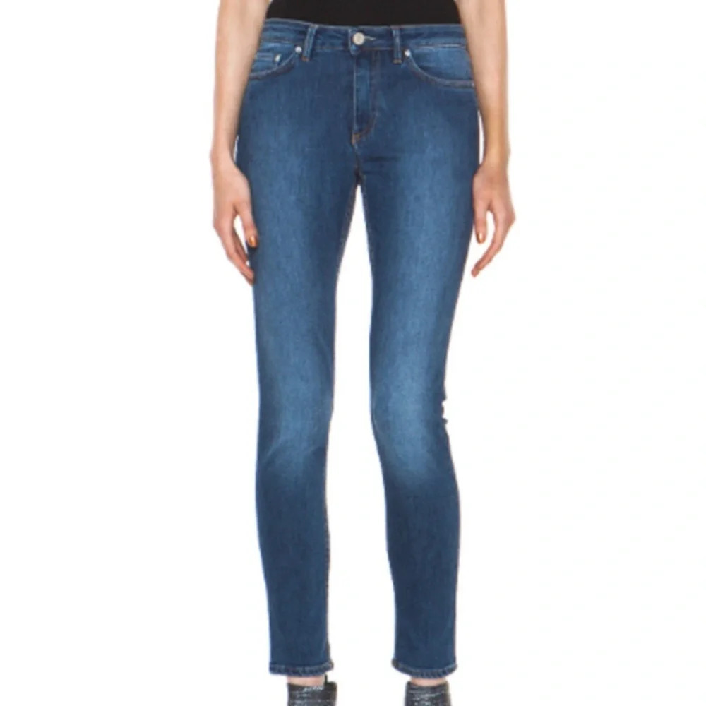 ACNE Studios Skin 5 Used Blue Signature Cropped Leg Stretch Skinny Jean